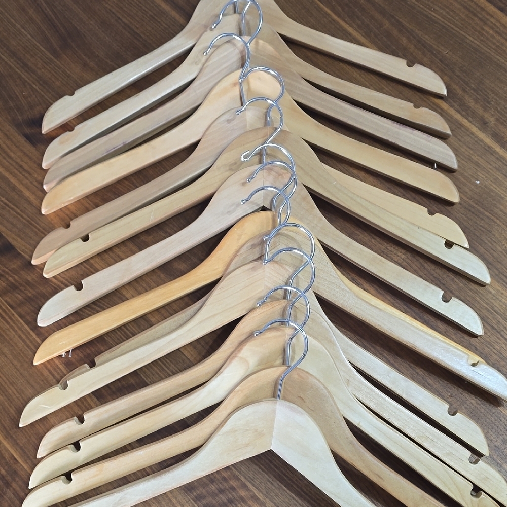 Set of 14 Wooden Hangers